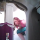 A hidden camera positioned below a bathroom sink records an unsuspecting girl taking a piss and a shit while sitting on a toilet. Big, heavy plops are clearly heard. Over 2 minutes.